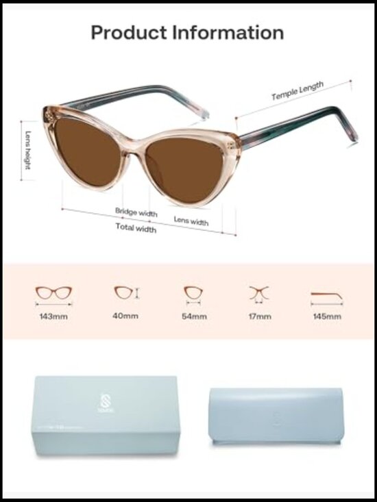 Cat Eye Polarized Sunglasses Acetate Retro UV400 Protection Handmade main image 5
